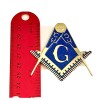 Masonic Master Mason Square & Compass G Symbol Cut Out