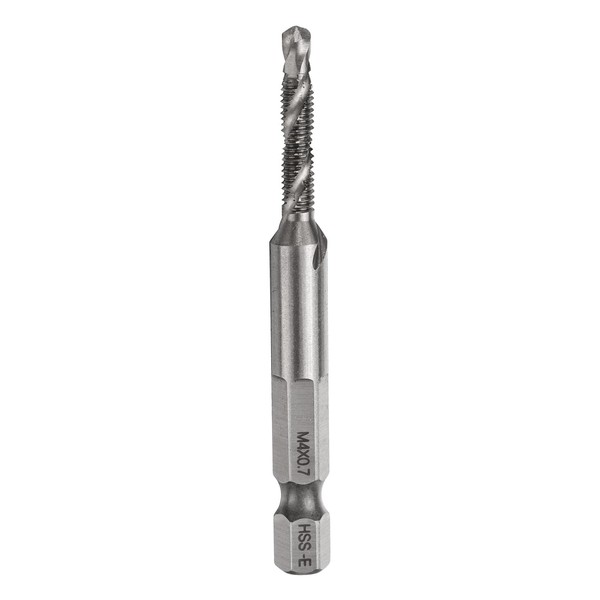 sourcing map Combination Drill and Tap Bit, Metric M4 x