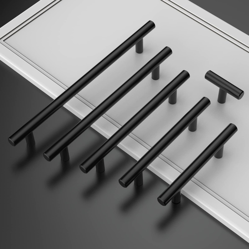 Asidrama 10 Pack 5 Inch(128mm) Matte Black Kitchen Cabinet Handles,