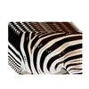 Batmerry Zebra Animal Black Linen Placemats Set of 8, Black