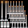 Fumete 24 Pack Flameless Taper Candles with Remote Control and