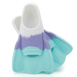 Kids Swim Fins, Swimming Training Fins Short Youth Flippers Lap Swimming Pool Snorkeling for Girls Boys Beginner