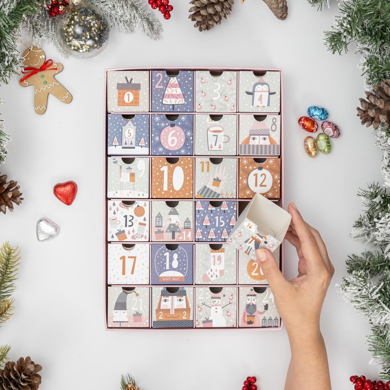 Fill Make your Own Advent Calendar 24 Days 1-24 Draws