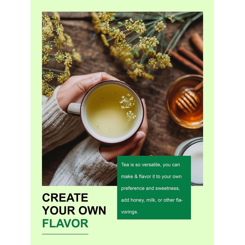 TeeLux Fennel Tea Bags, Pure & Natural Fennel Seeds Herbal