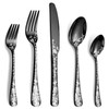 40 Piece Black Silverware Set, Stainless Steel Flatware Cutlery Set