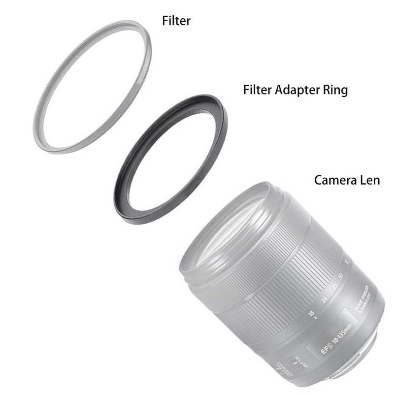 LingoFoto 39-40.5/42/43/46/49/52/55/58/62/67/72/77/82mm Step Up & Step Down Rings Adapter for