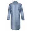 Mens Summer Nightshirt Poly Cotton Stripe (XXL, Navy)