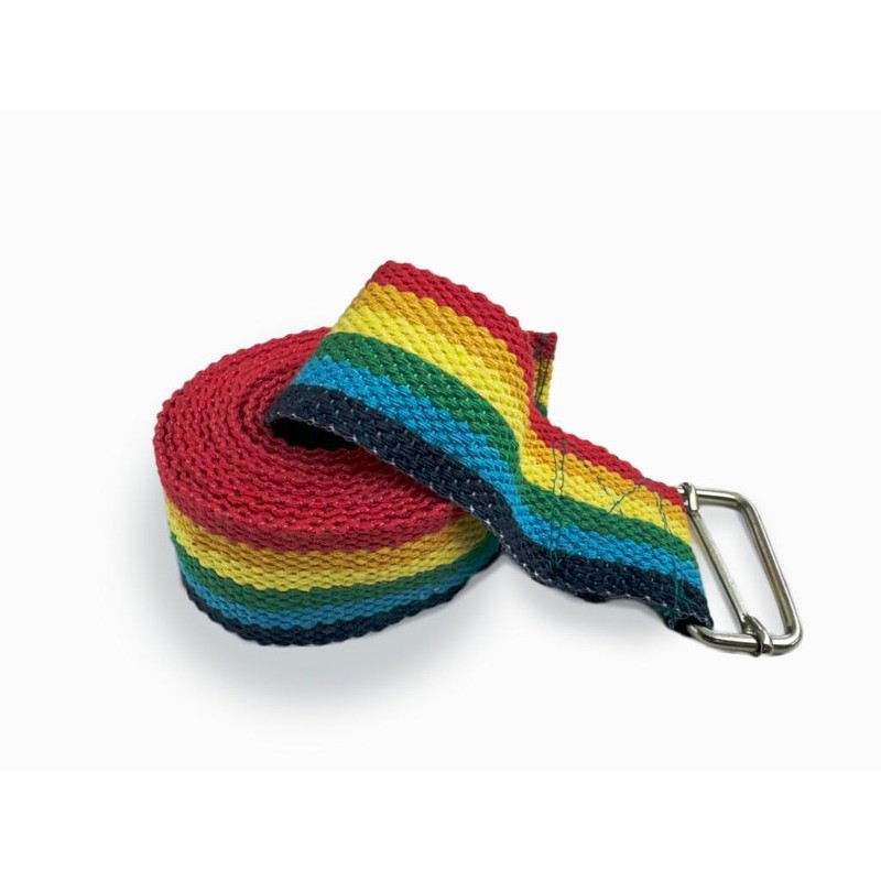 Stripey, strong yoga belt