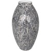 Deco 79 Mother of Pearl Shell Handmade Decorative Vase Mosaic