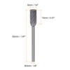 sourcing map 10pcs Carbide Rotary Burrs 1/8" (3mm) Shank 1/4"