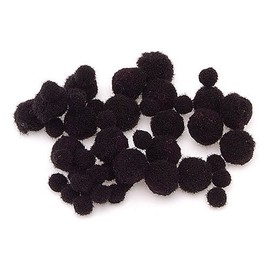 Gütermann / KnorrPrandell 2681081 – Pompoms Black 20 mm 8 mm, Pack of 100 / Bag [Imported from Germany]