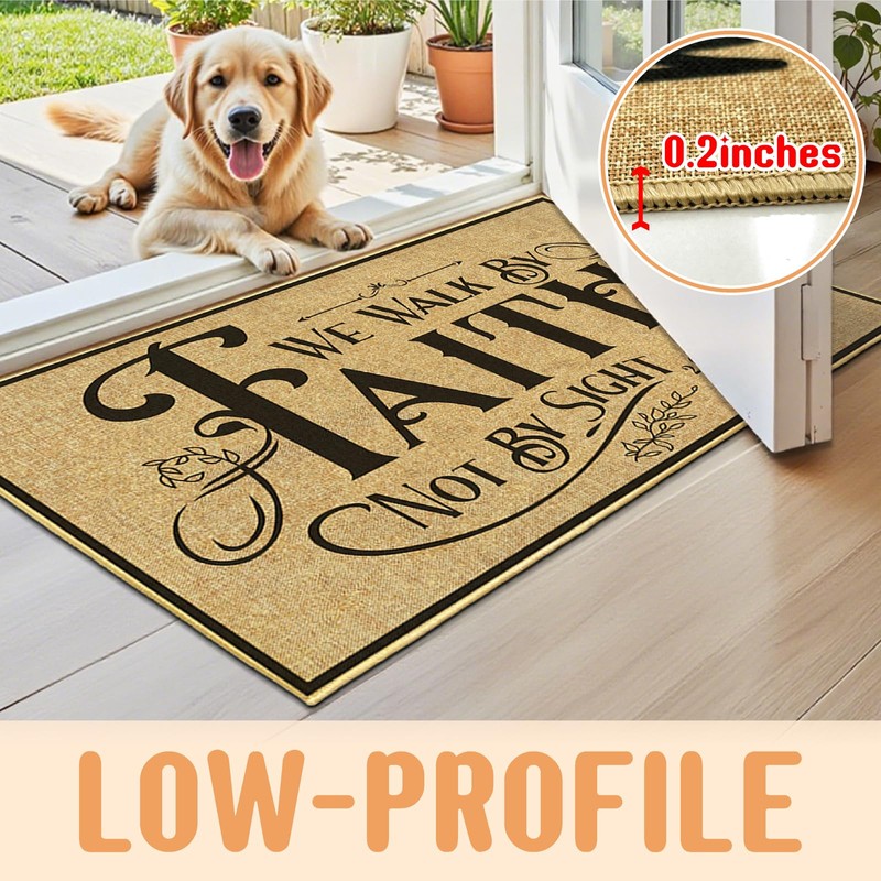 Christian Door Mat Welcome Rugs for Front Indoor Outdoor Entrance