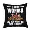 Worm Composting Bin Vermicomposting Bin Composter Worm Farm Throw Pillow