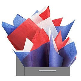 Union Jack Red White & Blue Acid Free Tissue Paper Wrapping Sheets Royal Family King's Coronation 50x75cm (20 Sheets)