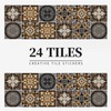 24Pcs Tile Sticker 15 X 15cm Waterproof Oil Resistant Retro
