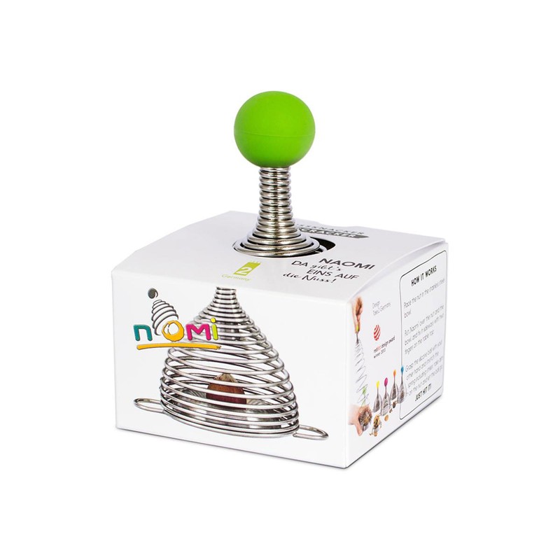 Take2 NAOMI Stainless Steel Nutcracker with Green Rubber Ball, Green,