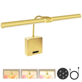 cotaros Picture Lights for Wall, 26in Metal Picture Light Art Lighting for Paintings Wireless Dimmable Recharging Lights for Pictures on Wall, with Remote and Timer for Gallery Dartboard Art Bedroom