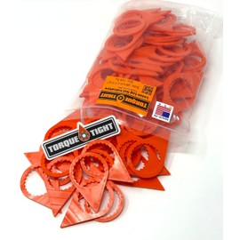Torque-Tight™ 1.5" | 38mm Loose Lug Nut Indicators – Visual Safety Markers for Wheel Torque – Commercial Fleet & Trailer Use – Made in USA (Orange) - 100 Pack