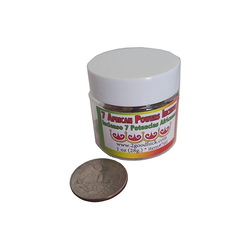 7 African Powers Spiritual Incense for Santeria Rituals (1 oz).