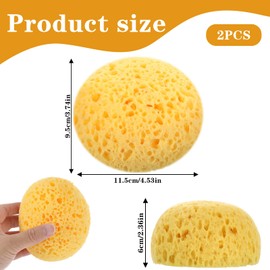 Mabor 2Pcs Texture Sponges, Sponge for Patch/Repair Ceiling Drywall Wall, Round Clay Sponges for Pottery, DIY Painting Ceiling Wall Texture