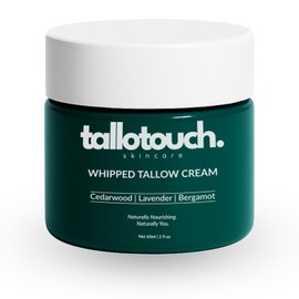 Tallotouch. Whipped Tallow Cream - 100% Grass-Fed Beef Tallow, Shea Butter, Collagen, Cucumber & Jojoba Oil – Deep Hydration for Face & Body, Fast Absorbing, Essential Oils