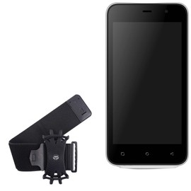 BoxWave Holster Compatible with Gionee Pioneer P3S - ActiveStretch Sport Armband, Adjustable Armband for Workout and Running - Jet Black