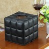 AIMALL Leather Square Tissue Box Holder with Waterproof Design, 5.31