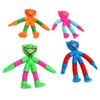 4PCS Telescopic Suction Cup Toy Cartoon Reduce Pressure Plastic Shape