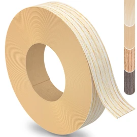 ZYJT Oak Edge Banding, 3/4 inch x 250ft roll of Real White Wood Edge Banding Pre-glued Flexible, Veneer Tape Banding for Cabinet Repair Furniture