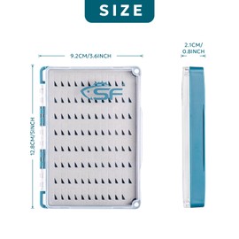 SF Fly Fishing Box Magnetic Closure Easy Grip Foam PC Material Clear Lid Trout Flies Fly Box Small Fly Lure Case