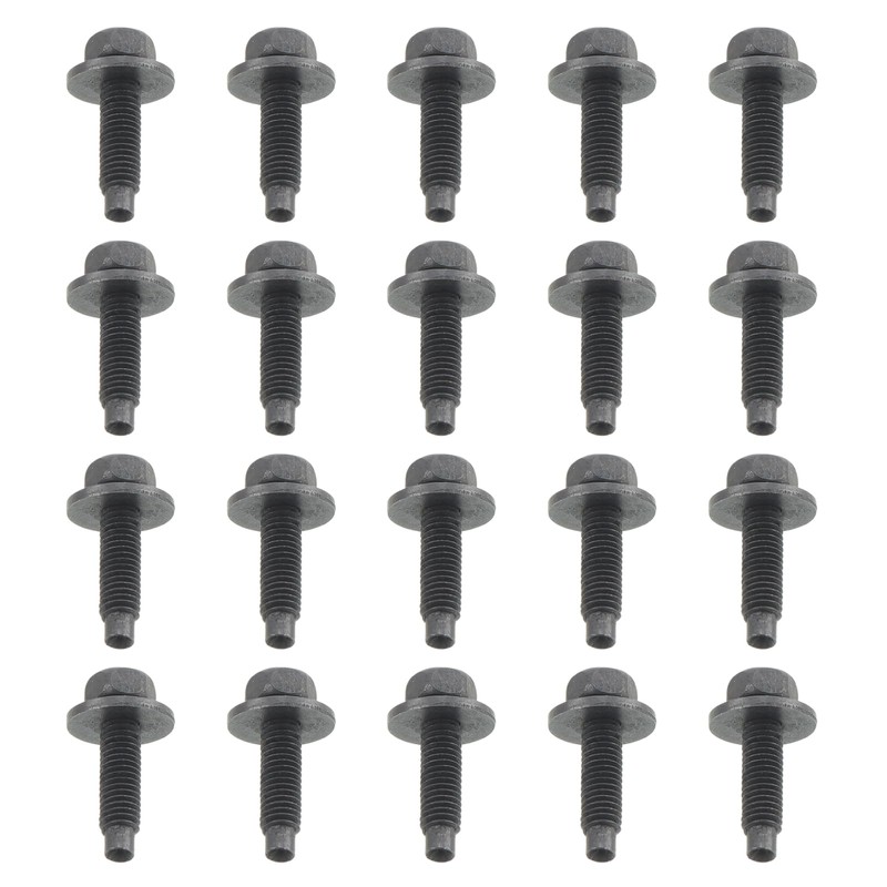 GoaMotors 20pcs Hex Washer Head Spin Lock Body Bolts Dark