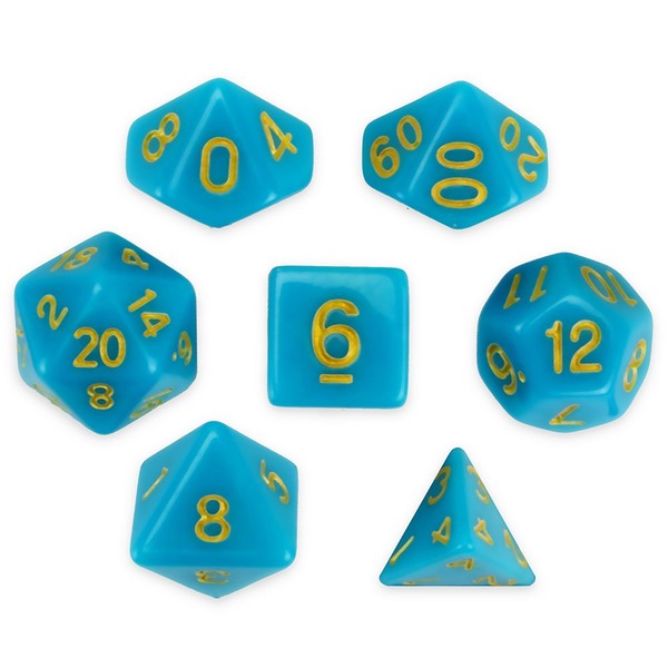 Brybelly Series III Wiz Dice Set of 7 Polyhedral Dice (SKYSTONE)