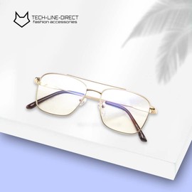 Adult Fashion Metal Square Gold Glasses Frames The Factory Wholesale Double Beam Eyeglass Frames Men Retro Literature Eyewear 3076