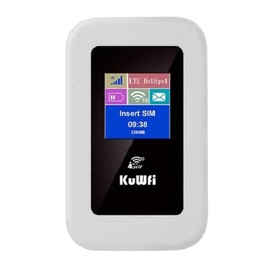 KuWFi 4G Mobile Portable WiFi 4G Wireless Router 150Mbps Hotspot Mini Pocket Car Wi-fi with Sim Card Slot for Travel,Mobile WiFi with Screen Display,UMTS/HSPA/LTE…