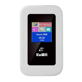 KuWFi 4G Mobile Portable WiFi 4G Wireless Router 150Mbps Hotspot Mini Pocket Car Wi-fi with Sim Card Slot for Travel,Mobile WiFi with Screen Display,UMTS/HSPA/LTE…