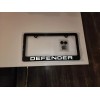 Custom Reflectivd Defender License Plate Frame Real Carbon Fiber W/