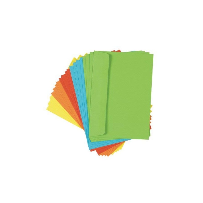 Toppoint 20 (1 x 20) Coloured Envelopes DIN C6 Colourful