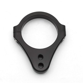 PROCNC 54mm Diameter Aluminum Universal Steering Damper Fork Frame Mounting Clamp Bracket Foot Fixer for Motorcycle Bike Modification (Black)