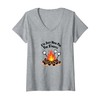 I'm Just Here for The S'Mores Campfire Humor V-Neck T-Shirt,