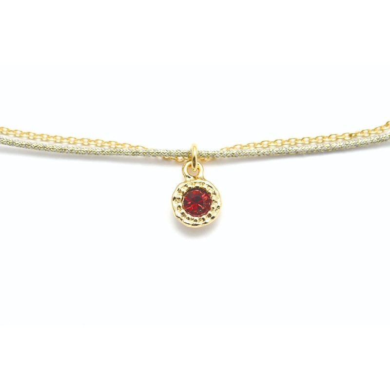 Takumi TAK-35-1 Stone Charm Breath II Red Wrist Circumference Approx.