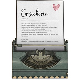 Erzieherin Geschenk Definition Erzieherin Holzkarte - Geburtstagskarte - Beste Erzieherin Geschenk, Erzieherin Geschenk Personalisiert, Erzieherin Geschenke, Erzieherin mit Herz, Kindergarten Erzieher