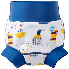 Splash About Happy Nappy Wiederverwendbar Schwimmwindel, Tug Boats, 6-12 Monate Baby and Toddler Swim Nappy