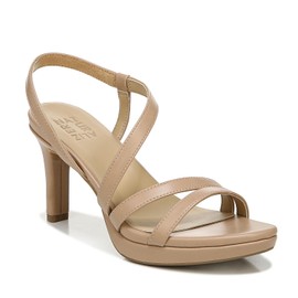 Naturalizer Womens Brenta Heeled Sandal, Beige, 10 US