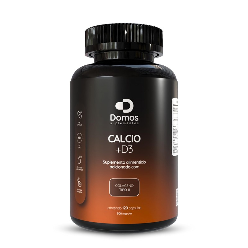 Suplementos Domos- Calcio + Vitamina D3 + Colágeno Tipo ll