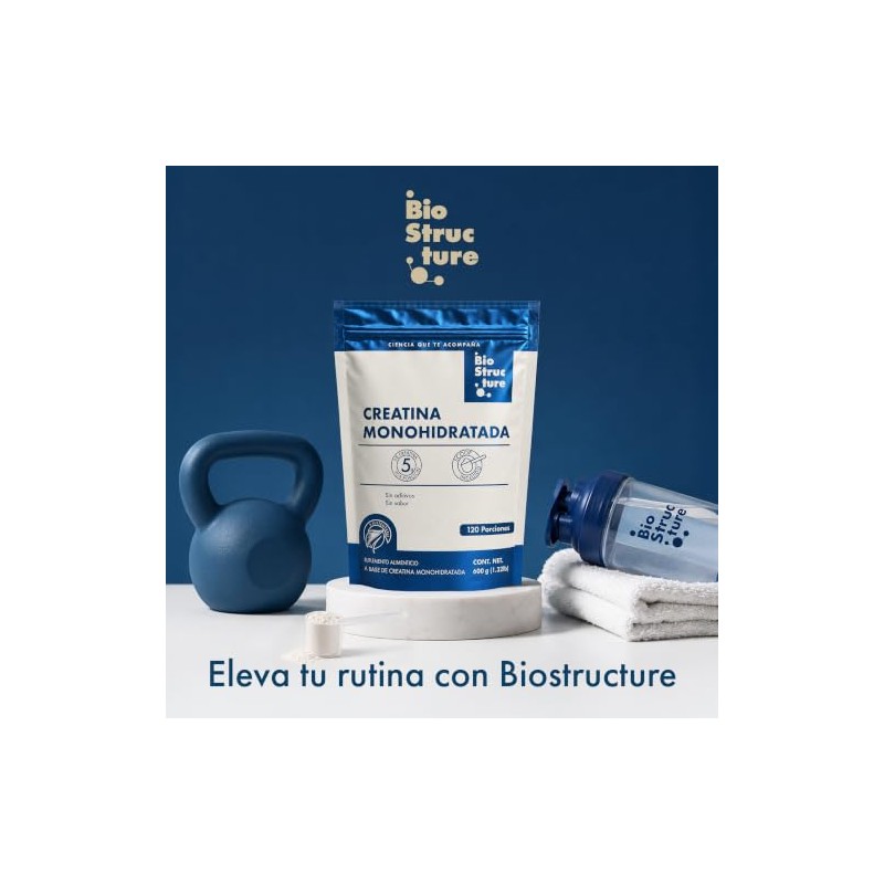 Creatina Monohidratada Sin Sabor 600g Suplemento Alimenticio