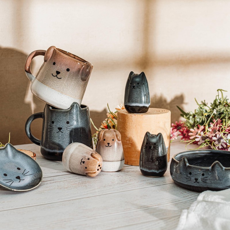 Sass & Belle Mojave Cat Tea Bag Dish - Ceramic