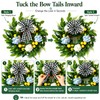 Lemon Wreath for Front Door, 22 Inch Artificial Hydrangea Wreaths