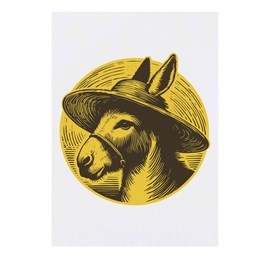 'Beach Donkey' Temporary Tattoo - Water Resistant, Skin-Safe, Non-Toxic Transfer (TO00084659)