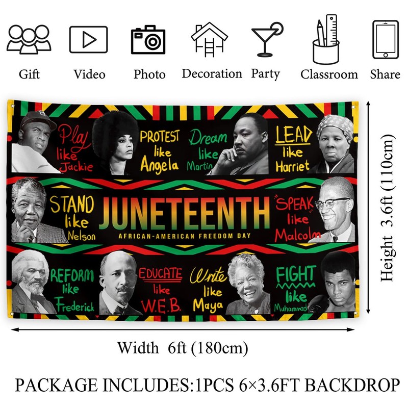 Juneteenth Backdrop Happy Juneteenth Banner African American 19th June 1865