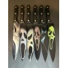 Scream 1-5 & Stab Knife Set With Sublimated Stands